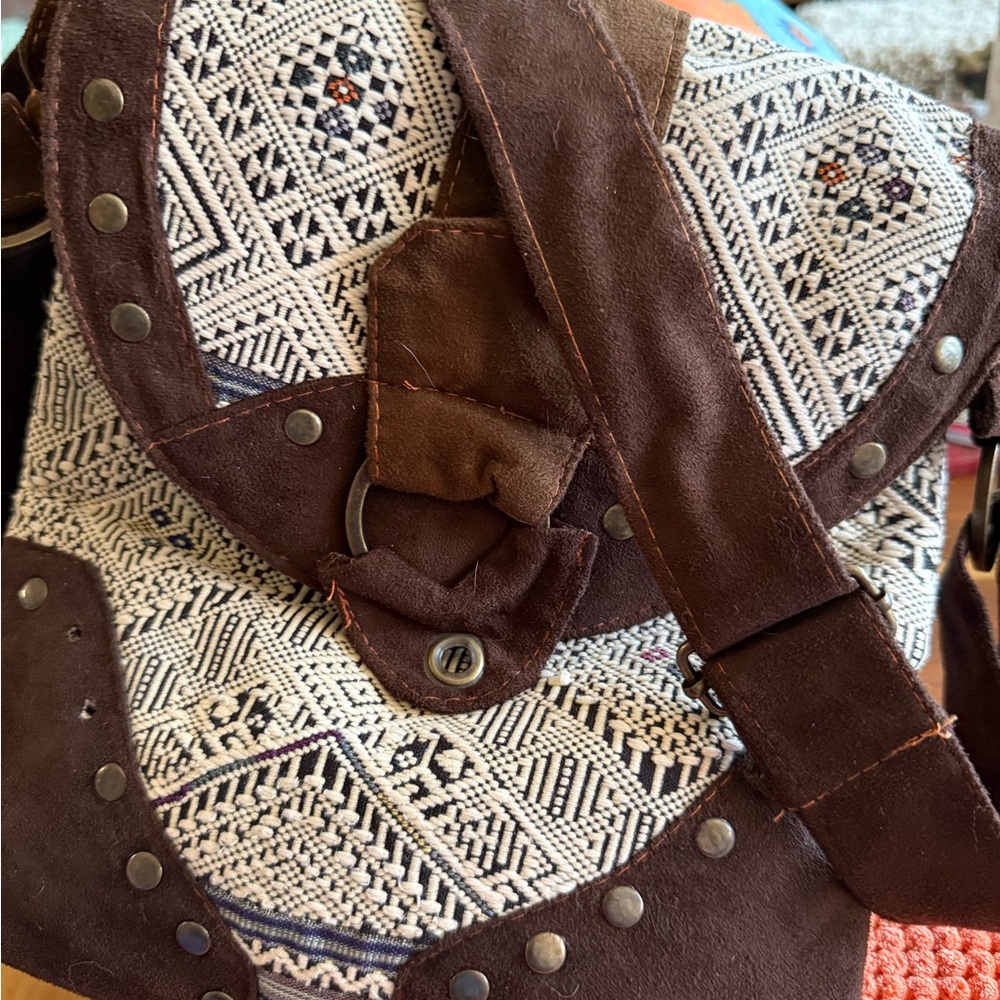 Brown Patterned Women's Bag
